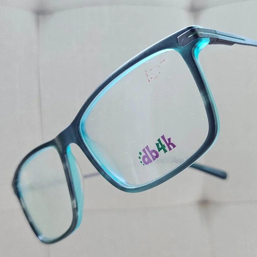 DB4K Kids Glasses EUROPA Headstrong C3 MATTE Aqua Gunmet Eyeglasses
